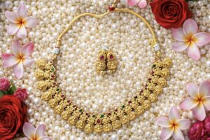 Lekshmi Peacock Short Necklace with Lekshmi Earing