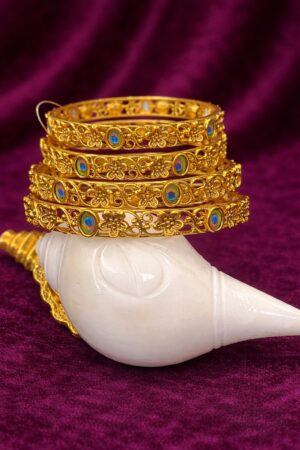 Antique Peacock Bangles ( 1 Pair )