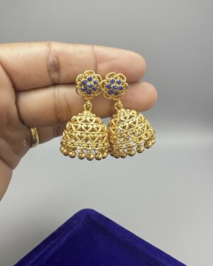 Blue Stone Gold Beads Jimikka