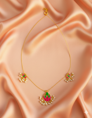 Anti-Tarnish Invisible Chain Meenakari Type 2 (00070)