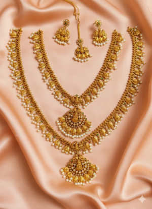 Antique Lekshmi Devi Pearl Bridal Set (00082)