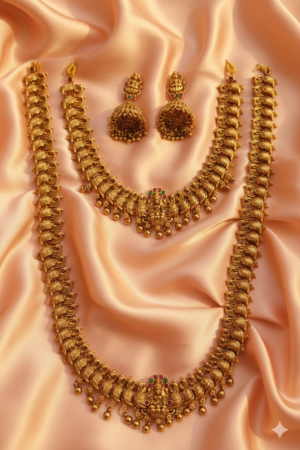 Gemini_Generated_Image_l9m1njl9m1njl9m1 Lekshmi Devi Peacock Bridal Set (00086)